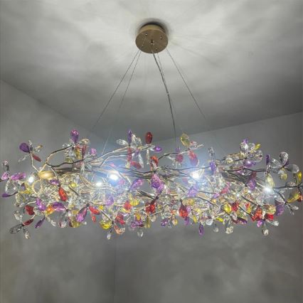 Candeeiro  suspenso de cristal 16xG9/40W/230V colorido