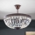 Candeeiro suspenso de cristal ARILA 3xE14/40W/230V diâmetro 40 cm castanho/pátina