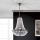 Candeeiro suspenso de cristal ARILA 3xE27/60W/230V diâmetro 40 cm castanho/pátina