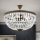 Candeeiro suspenso de cristal ARILA 6xE27/60W/230V diâmetro 60 cm castanho/pátina