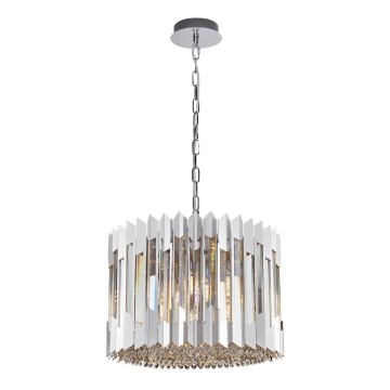 Candeeiro suspenso de cristal RITZ 7xE14/40W/230V cromado brilhante
