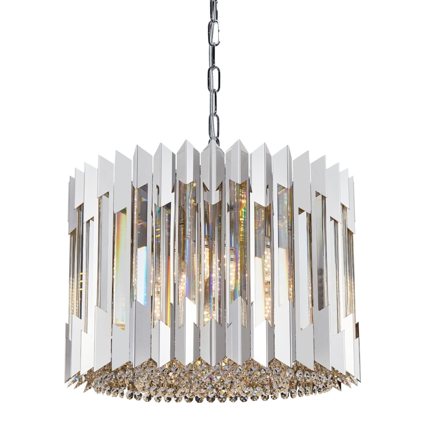 Candeeiro suspenso de cristal RITZ 7xE14/40W/230V cromado brilhante