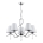 Candeeiro suspenso DIVA 5xE14/10W/230V cromado brilhante