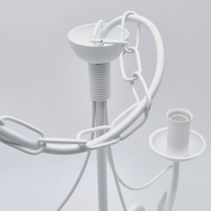 Candeeiro suspenso DONATO 3xE14/40W/230V branco