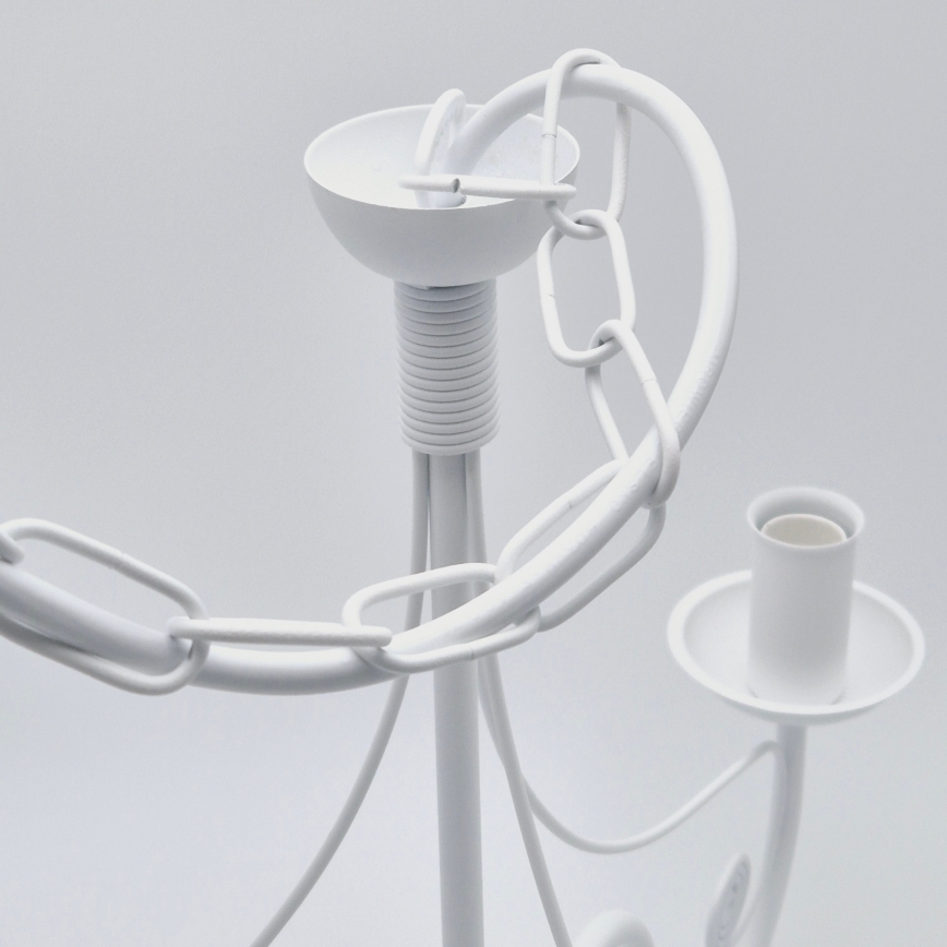 Candeeiro suspenso DONATO 3xE14/40W/230V branco