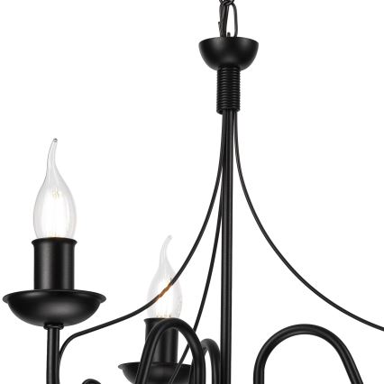 Candeeiro suspenso DONATO 3xE14/40W/230V preto