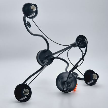 Candeeiro suspenso DONATO 3xE14/40W/230V preto