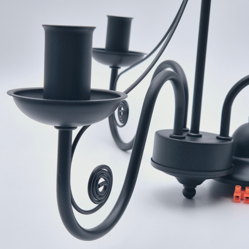 Candeeiro suspenso DONATO 3xE14/40W/230V preto