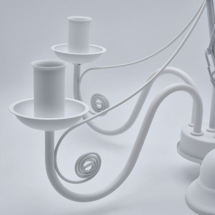 Candeeiro suspenso DONATO 5xE14/40W/230V branco