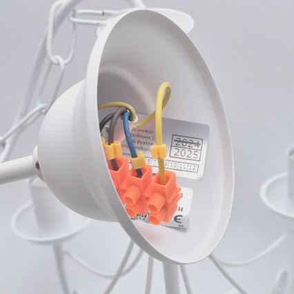 Candeeiro suspenso DONATO 5xE14/40W/230V branco