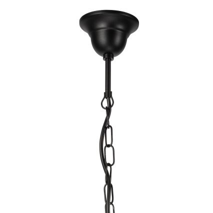 Candeeiro suspenso DONATO 5xE14/40W/230V preto