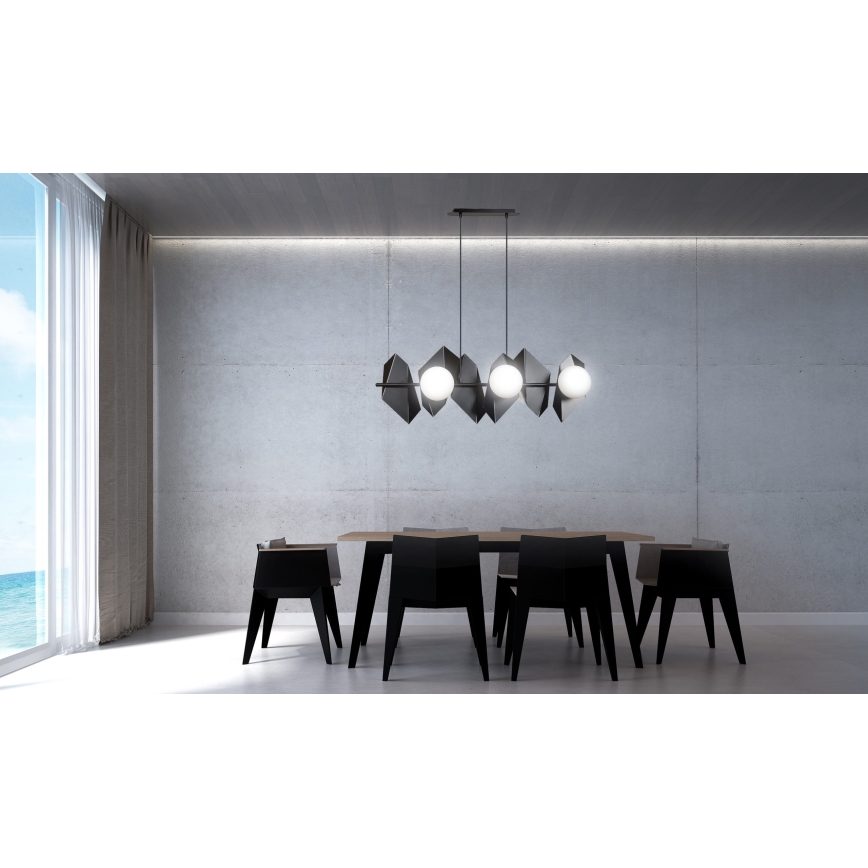 Candeeiro suspenso DRIFTON 6xE14/10W/230V preto