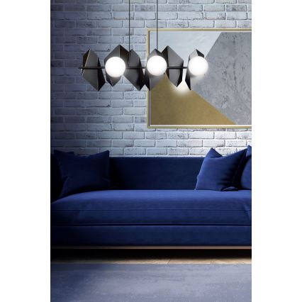 Candeeiro suspenso DRIFTON 6xE14/10W/230V preto