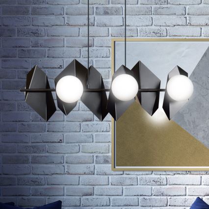 Candeeiro suspenso DRIFTON 6xE14/10W/230V preto