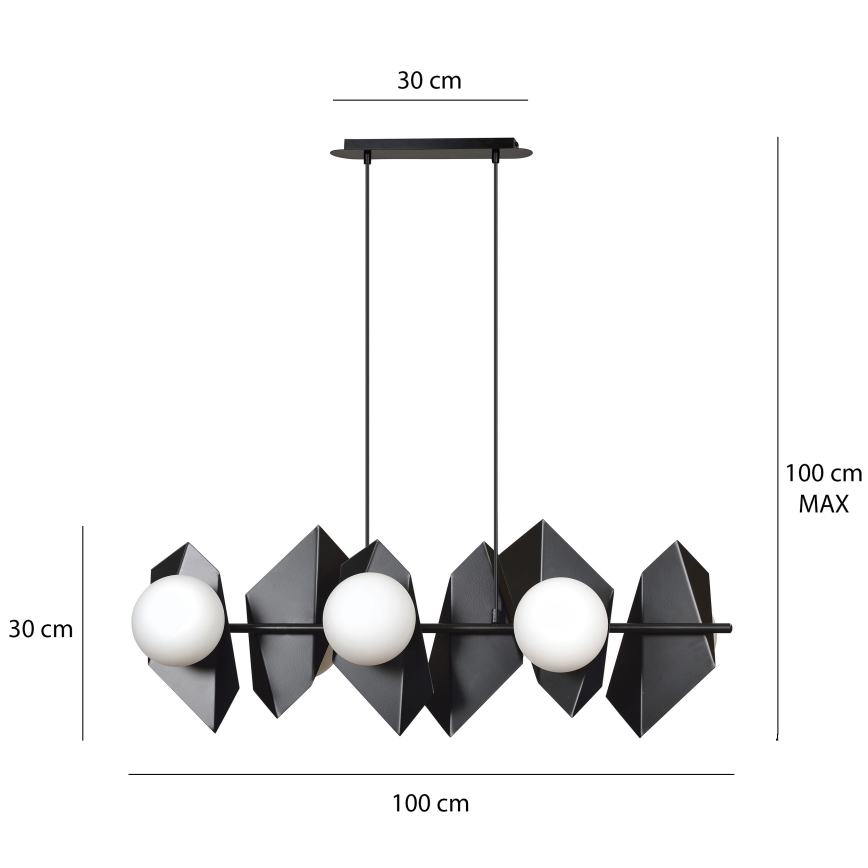 Candeeiro suspenso DRIFTON 6xE14/10W/230V preto