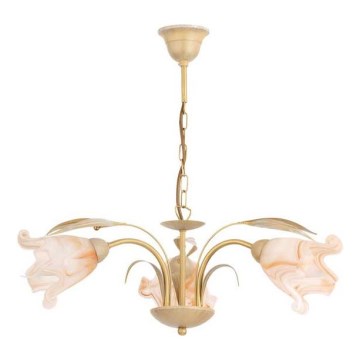 Candeeiro suspenso DUCATTI 3xE14/10W/230V dourado