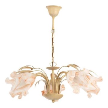 Candeeiro suspenso DUCATTI 5xE14/10W/230V dourado
