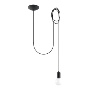 Candeeiro suspenso EDISON 1 1xE27/60W/230V aranha preto