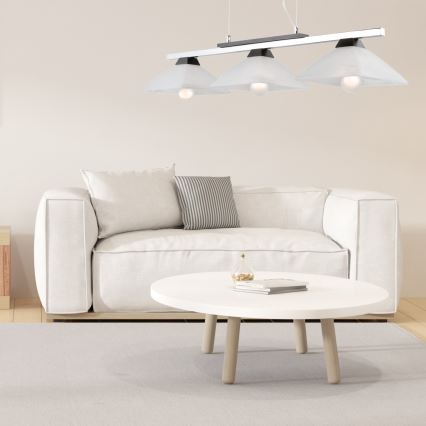 Candeeiro suspenso ELA 3xE27/60W/230V faia