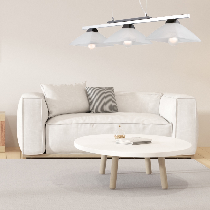 Candeeiro suspenso ELA 3xE27/60W/230V faia