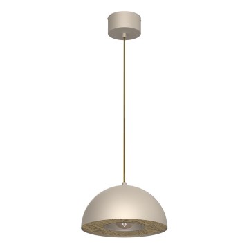 Candeeiro suspenso ELGUND 1xE27/15W/230V diâmetro 28,5 cm bege