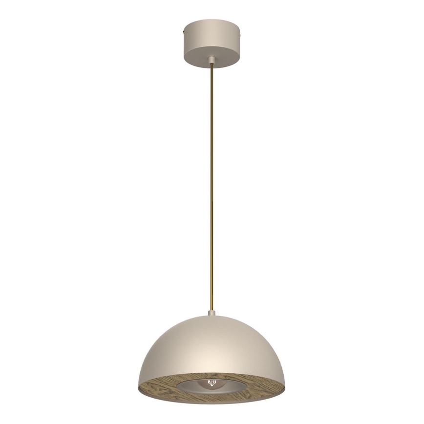 Candeeiro suspenso ELGUND 1xE27/15W/230V diâmetro 28,5 cm bege