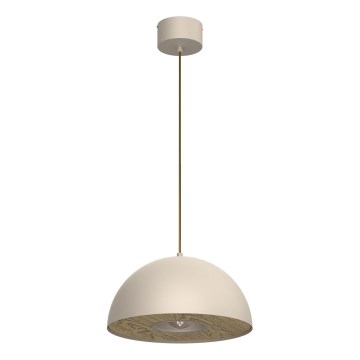 Candeeiro suspenso ELGUND 1xE27/15W/230V diâmetro 35 cm bege