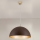 Candeeiro suspenso ELIANO 1xE27/60W/230V diâmetro 50 cm castanho/dourado