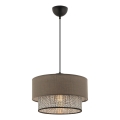 Candeeiro suspenso em cabo ECHO 1xE27/60W/230V castanho/cinzento