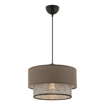 Candeeiro suspenso em cabo ECHO 1xE27/60W/230V castanho/cinzento