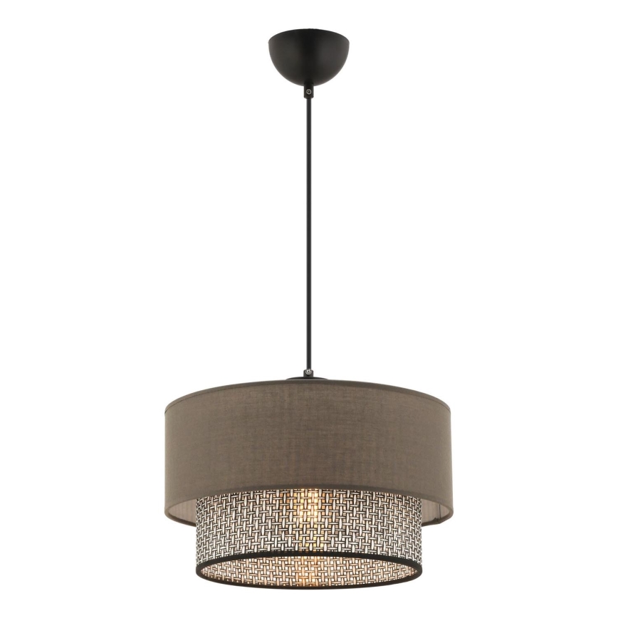 Candeeiro suspenso em cabo ECHO 1xE27/60W/230V castanho/cinzento