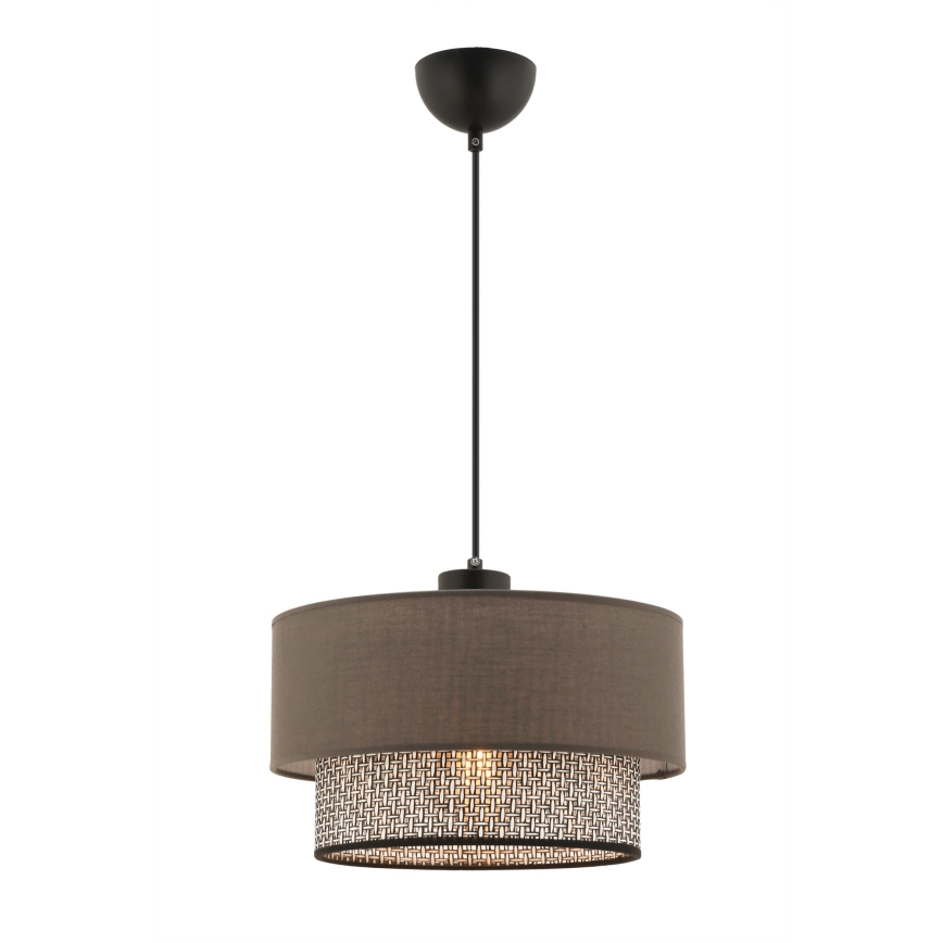 Candeeiro suspenso em cabo ECHO 1xE27/60W/230V castanho/cinzento