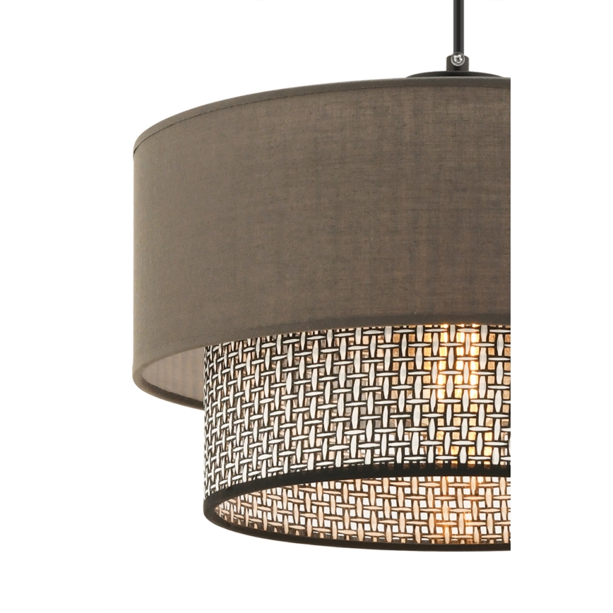 Candeeiro suspenso em cabo ECHO 1xE27/60W/230V castanho/cinzento