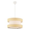 Candeeiro suspenso em cabo HALO 1xE27/60W/230V creme/bege