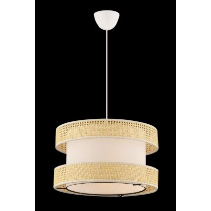 Candeeiro suspenso em cabo HALO 1xE27/60W/230V creme/bege