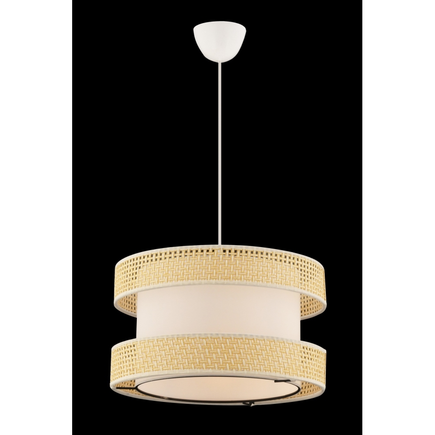 Candeeiro suspenso em cabo HALO 1xE27/60W/230V creme/bege