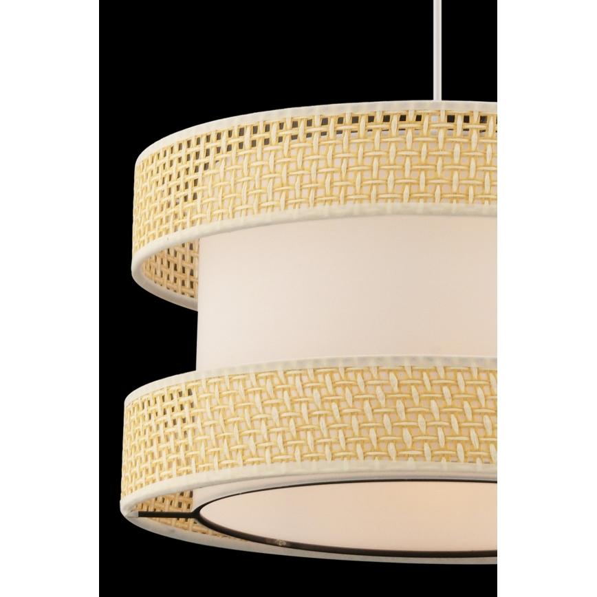 Candeeiro suspenso em cabo HALO 1xE27/60W/230V creme/bege