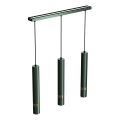 Candeeiro suspenso em cabo JOKER 3xGU10/25W/230V verde/dourado