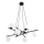 Candeeiro suspenso ESSA 8xE14/10W/230V preto/branco