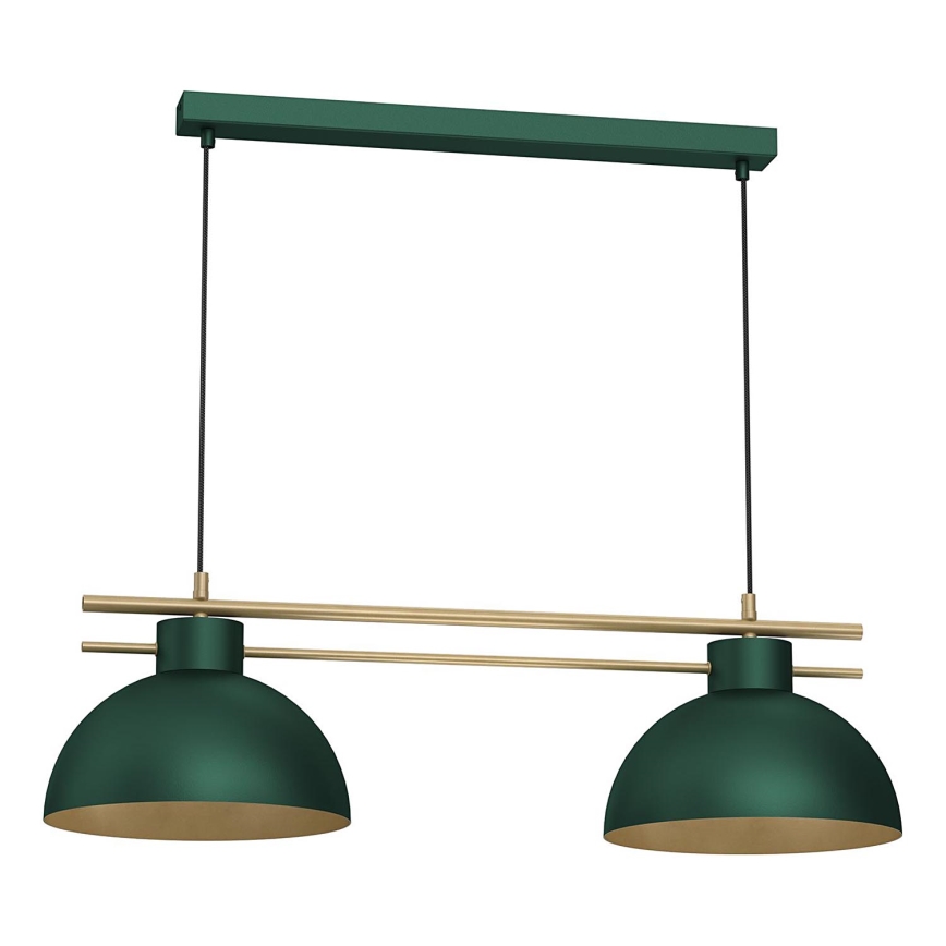 Candeeiro suspenso ESTATE 2xE27/15W/230V verde