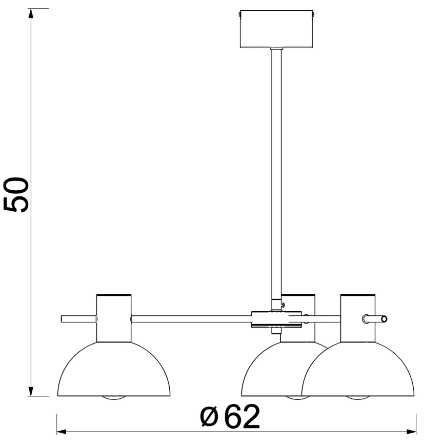 Candeeiro suspenso ESTATE MINI 3xE27/15W/230V azul