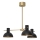 Candeeiro suspenso ESTATE MINI 3xE27/15W/230V preto
