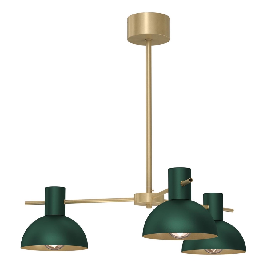 Candeeiro suspenso ESTATE MINI 3xE27/15W/230V verde