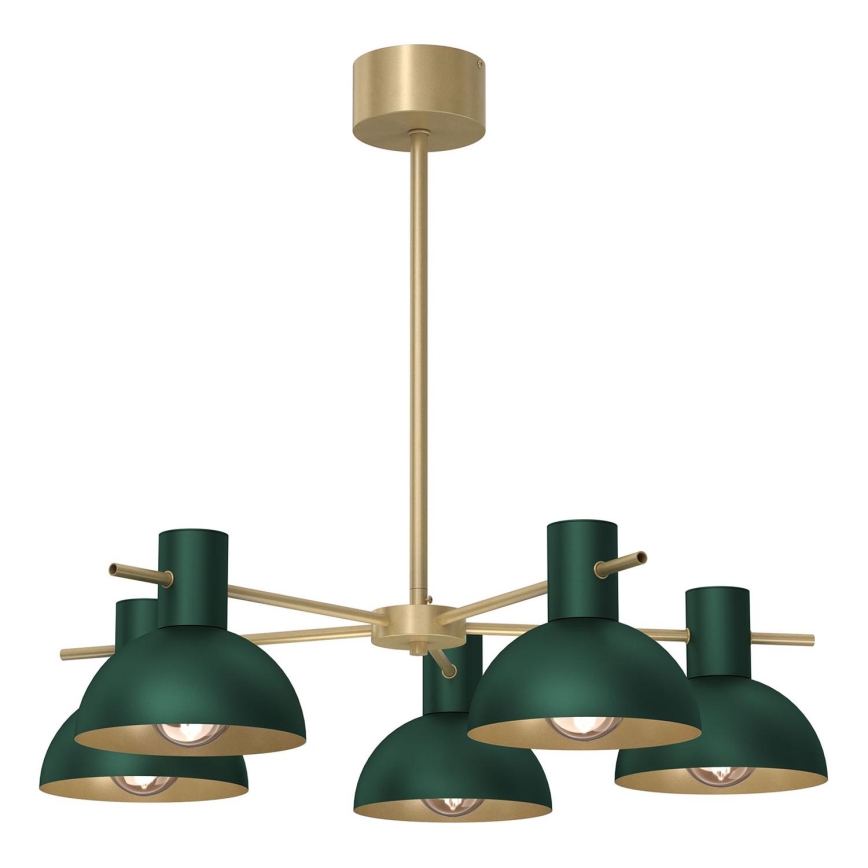 Candeeiro suspenso ESTATE MINI 5xE27/15W/230V verde