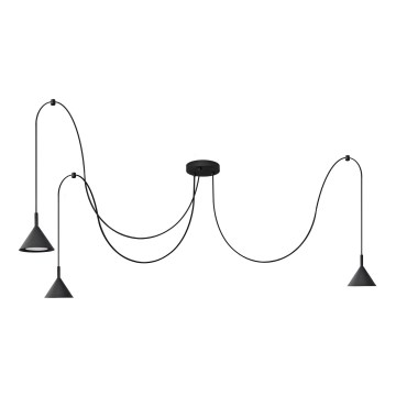 Candeeiro suspenso ETNA LONG 3xGX53/10W/230V aranha preto