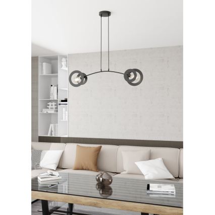 Candeeiro suspenso EUFORIA 2xE27/15W/230V preto
