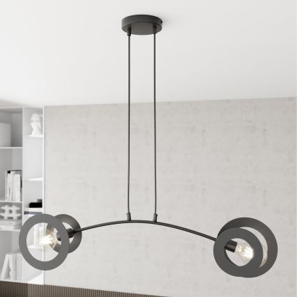 Candeeiro suspenso EUFORIA 2xE27/15W/230V preto