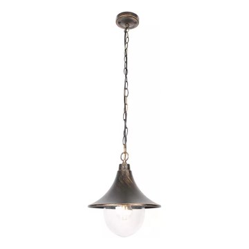 Candeeiro suspenso exterior TALEZ 1xE27/15W/230V IP44 bronze pátina