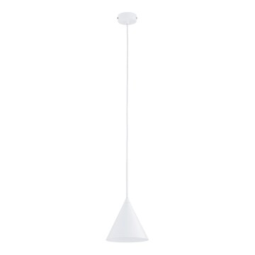Candeeiro suspenso FABO 1xE27/15W/230V branco