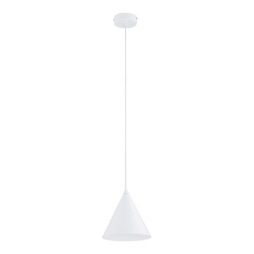 Candeeiro suspenso FABO 1xE27/15W/230V branco